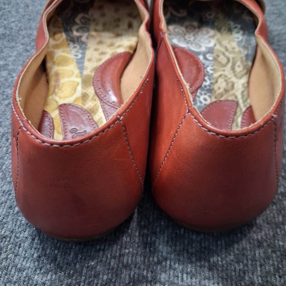 Born Leather Ballet Flats Orange Bow Slip On Shoes W92152 VBEJ10 Womens 8.5 40 - Picture 11 of 15